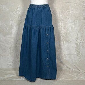 Denim Maxi Skirt Large XL